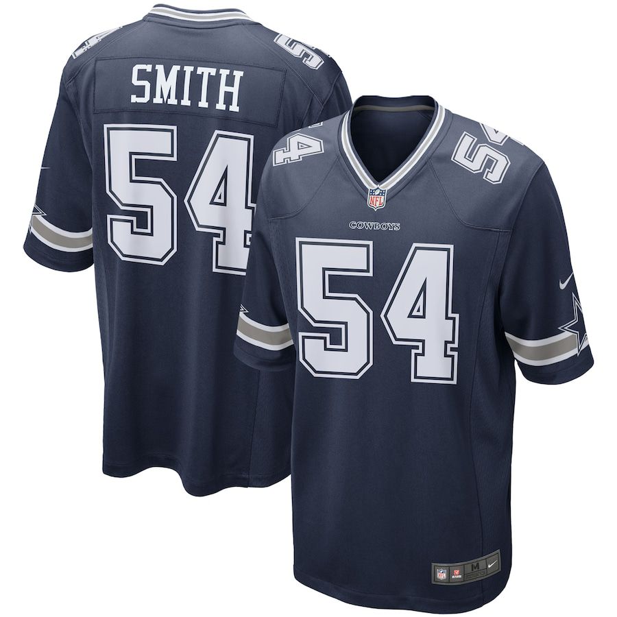 Men Dallas Cowboys #54 Jaylon Smith Nike Navy Game Team NFL Jersey